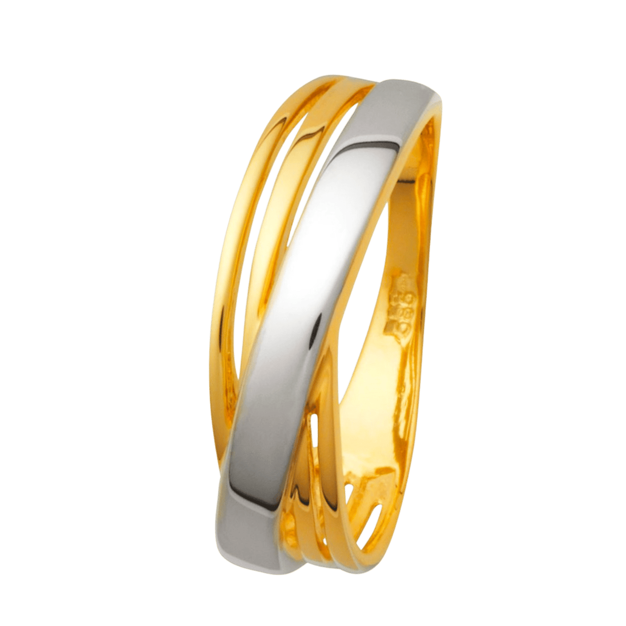 14 Karaat bicolour gouden ring