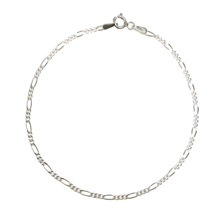 Armband in 925 Silber mit Figarogliedern