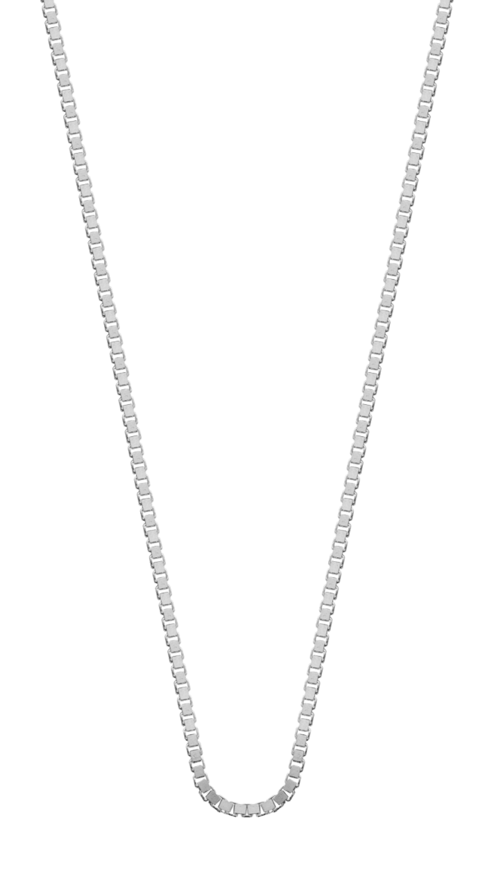 Kette in 925 Silber mit venezianischen Gliedern 60 cm
