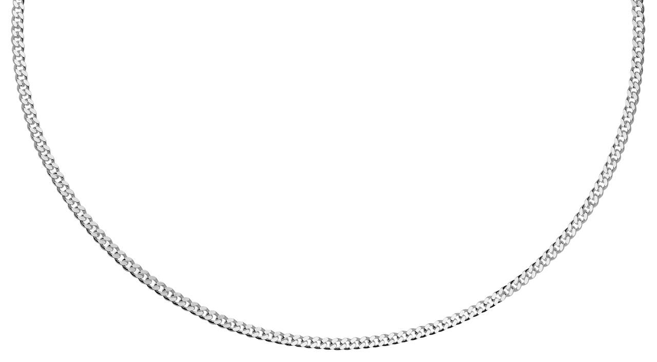 Gerecycled zilveren ketting met gourmet schakel voor dames