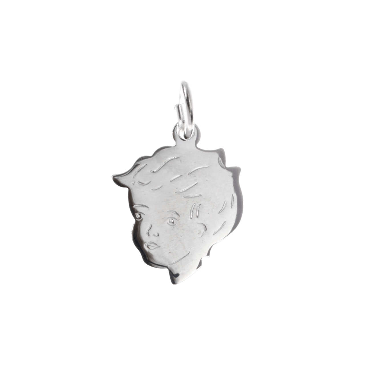Anhänger, 925 Silber, Jungenkopf