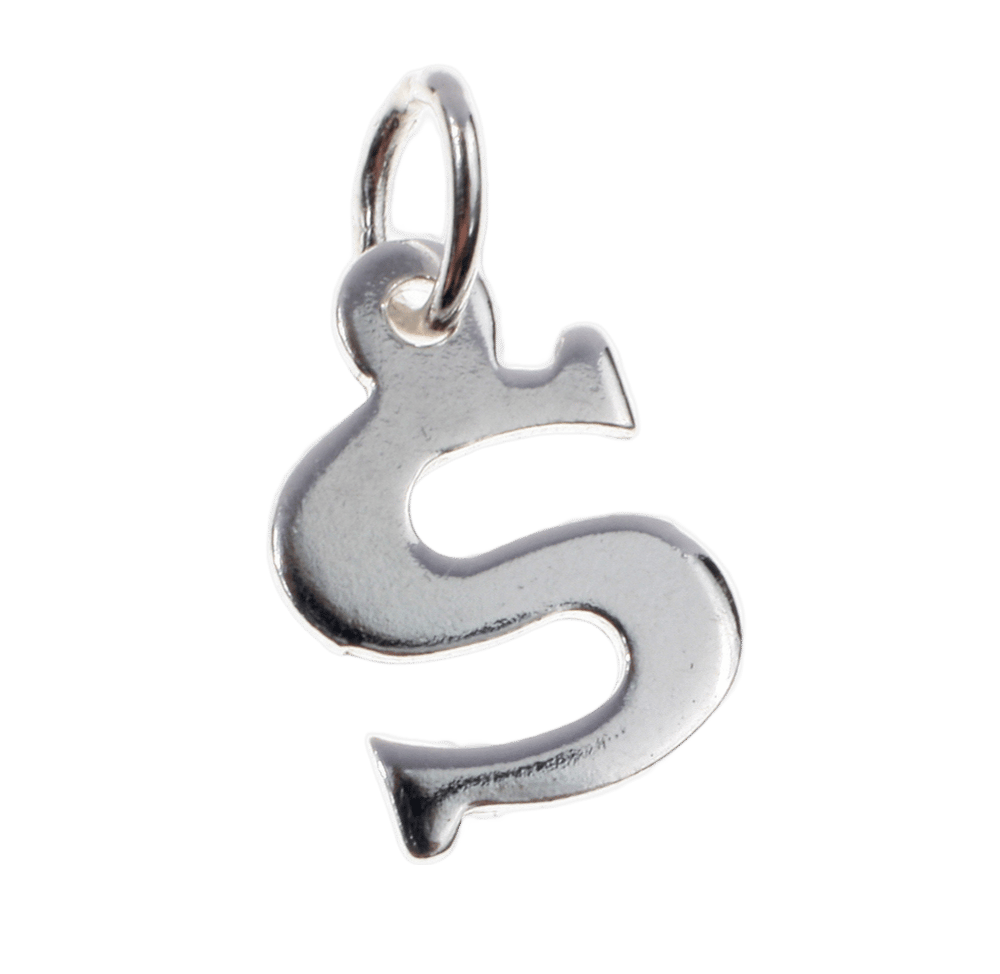 Zilveren  letterhanger S