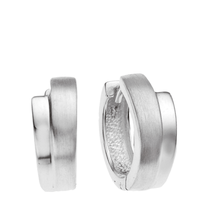 Ohrringe, 925 Silber, matt/glänzend