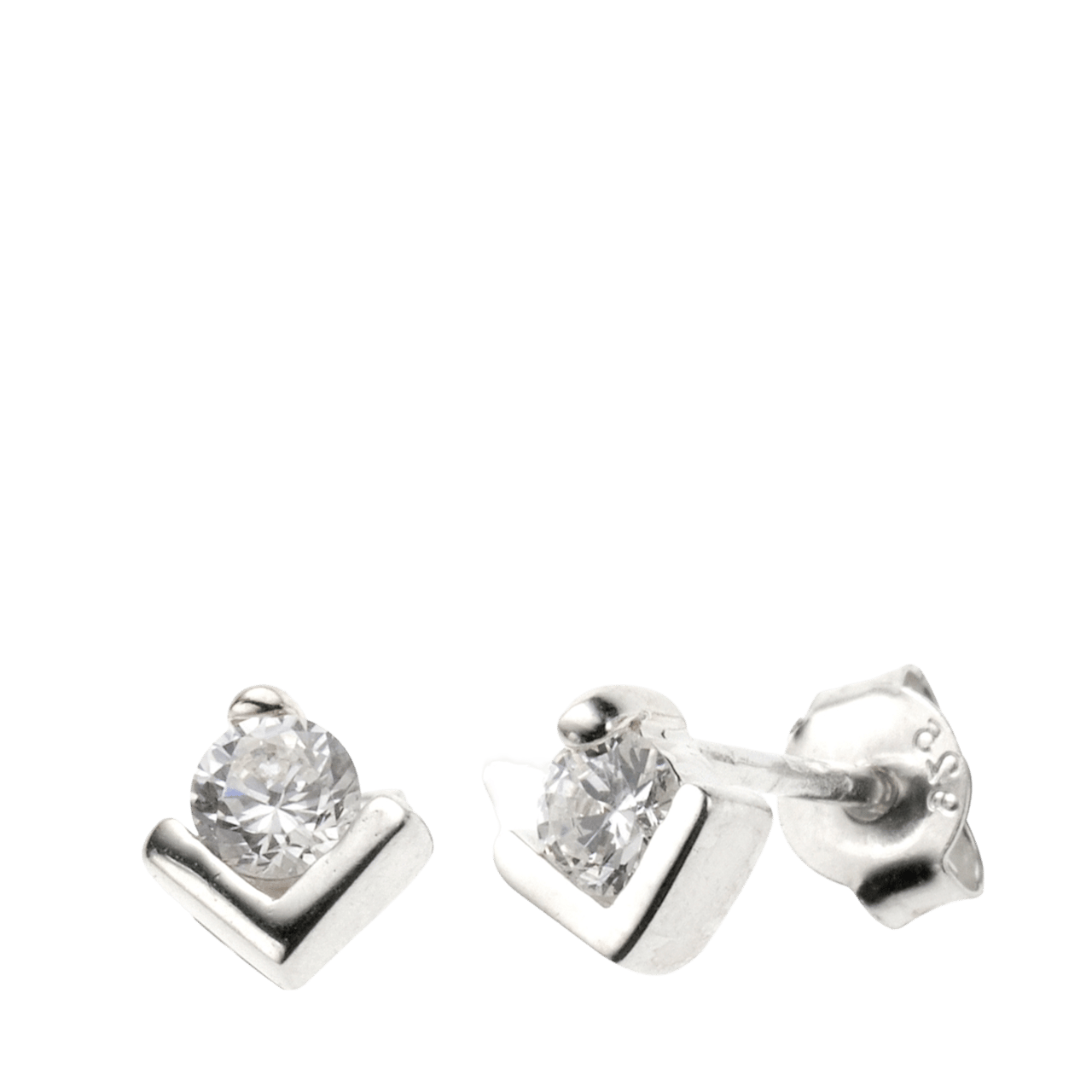 Ohrringe, 925 Silber, mit Zirkonia