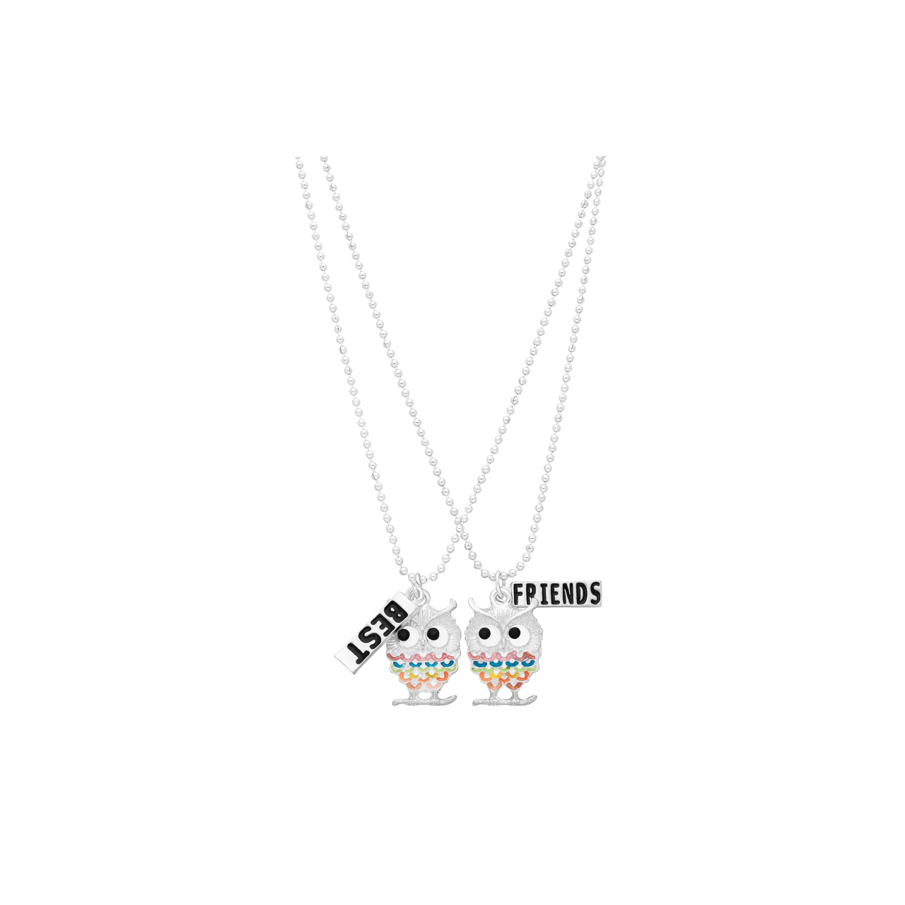 Zilverkleurige bijoux BFF ketting