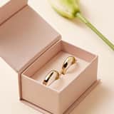 Phlox, gelbgoldener Trauring für Damen, 14 Karat, H20