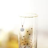 14 karaat geelgouden ketting en hanger met kristal