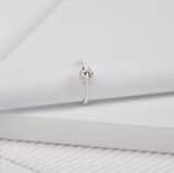 Zilveren ring solitair met zirkonia
