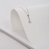 Silberkette und Charms mit Zirkonia 45 cm