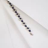 Silberarmband Zirkonia blau