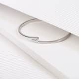 Zilveren armband mat/glans zirkonia