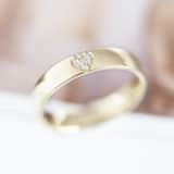 Stainless steel goldplated liefdesring Malaga met zirkonia voor dames