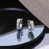 Colours by Kate gerecycled stainless steel oorringen met kristal voor dames