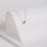 Silberne Halskette mit Charms Doppelring