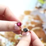 Stainless steel roséplated ring met zirkonia voor dames