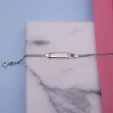 Kinderplattenarmband, 925 Silber, Herz