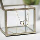 14 karaat gouden ketting met hanger cirkels voor dames