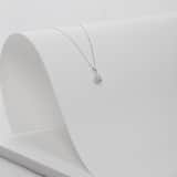 Zilveren ketting&hanger met light blue zirkonia