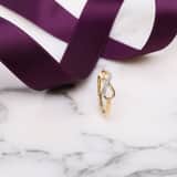 Ring, 585 Gelbgold, Infinity, mit 7 Diamanten