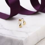 Diamond Luxury 14 karaat geelgouden oorknoppen met diamant 0,03ct voor dames
