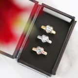 Edelstahlring Herz mit Zirkonia