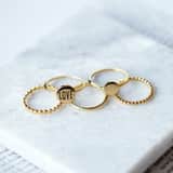 Zilveren ring goldplated