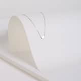 Zilveren ketting met hartje rhodiumplated