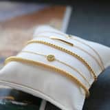Zilveren goldplated rekarmband voor dames