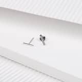 Zilveren oorringen rhodiumplated bar voor dames