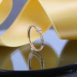 Solitär-Ring, 585 Gelbgold, mit Zirkonia