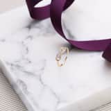 14K geelgouden ring infinity 11 diamanten 0,06ct