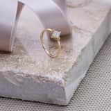 Ring, 585 Gelbgold, mit Diamant