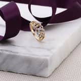 14 Karaat geelgouden ring met 28 diamanten 0,13ct