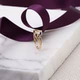 14 Karaat geelgouden ring met 15 diamanten 0,00ct