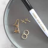 Set mit vergoldeten Silber-Ohrringen