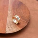 14 Karaat geelgouden heren ring met adelaar