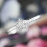 Zilveren ring galaxy ster met zirkonia