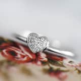 Zilveren ring hart met zirkonia
