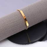 Plattenarmband, Edelstahl, vergoldet