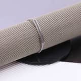 Gerecycled stainless steel plaatarmband wit kristal