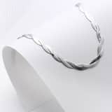 Zilveren ketting gedraaid voor dames