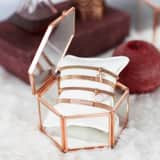 Sieradendoos glas hexagon small