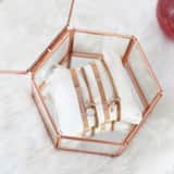 Sieradendoos glas hexagon large