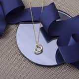 9 karaat ketting met hanger open hart voor dames