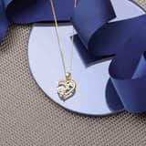 375 Gold Halskette mit Herzanhänger mit Diamant