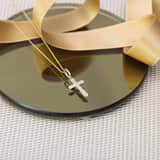 9 karaat ketting met hanger kruis voor dames