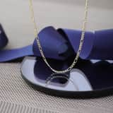 9 karaat ketting figaro diamond cut voor dames