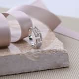 14 karaat witgouden ring fantasie 71 diamanten 0,43ct