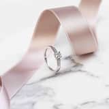14 karaat witgouden ring entourage 15 diamanten 0,09ct