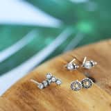 Ohrringe in 925 Silber offen gearbeiteter Kreis Bali